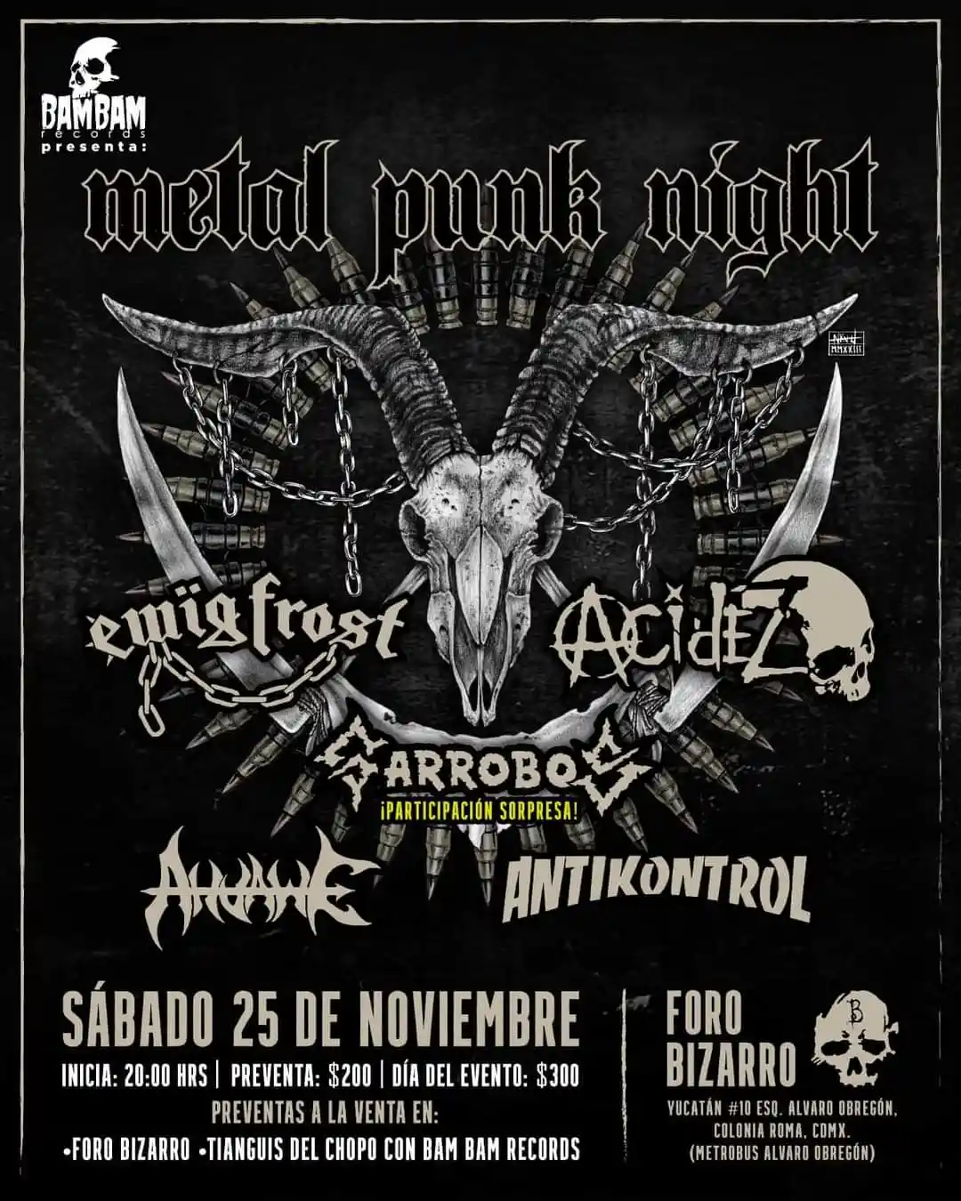 Poster del evento Metal Punk Night