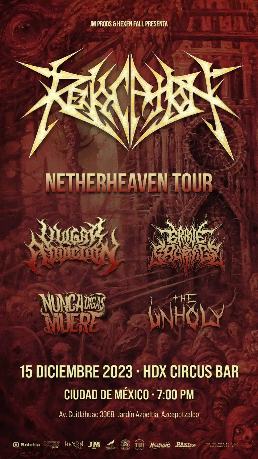 Poster del evento Revocation - Netherheaven Tour